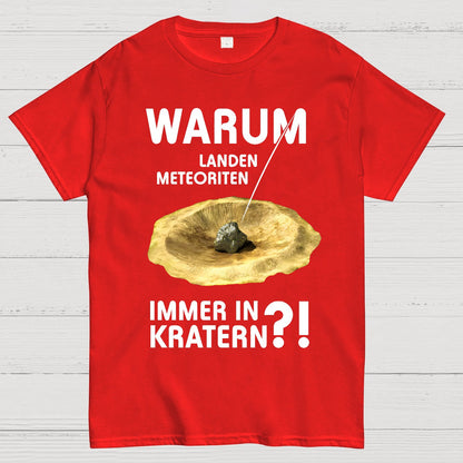 Meteoriten in Kratern Geek T-Shirt