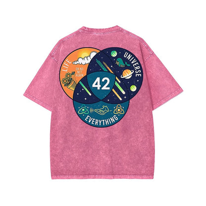 42 Answer to Life Universe and Everything Essential Washed T-shirt