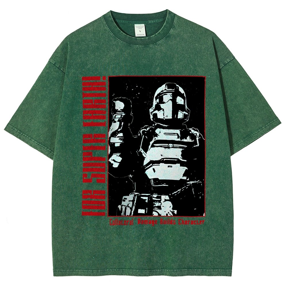 Tactical Star Soldier Vintage Distressed T-shirt