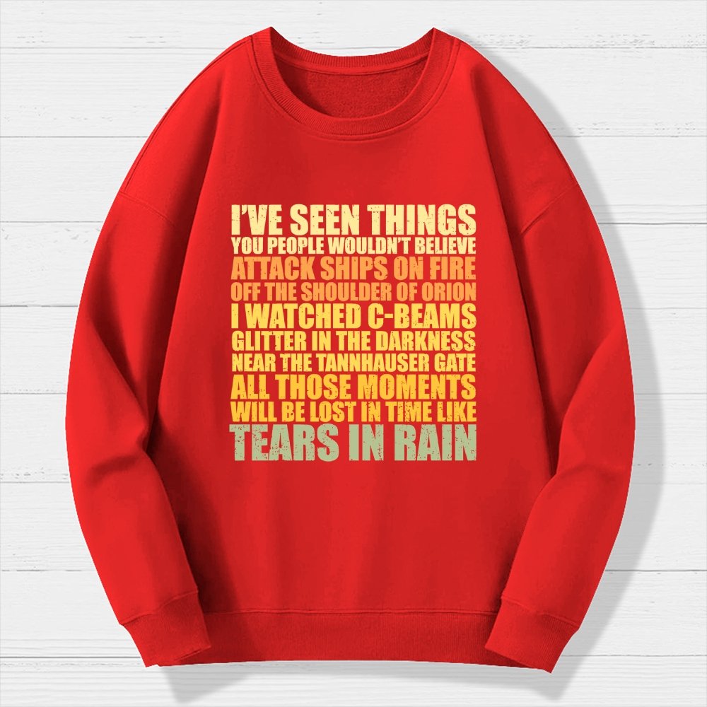 Tears In Rain Geek Cotton Sweatshirt