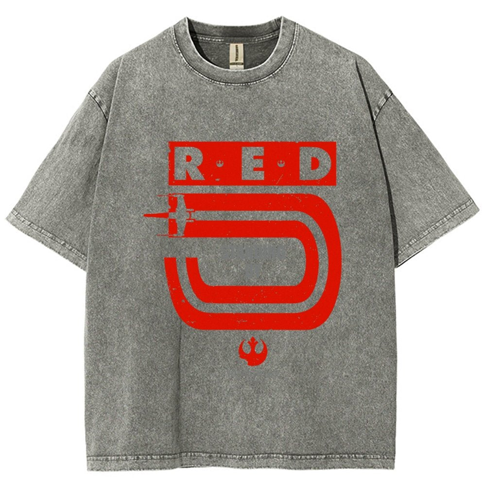 Red Star Standing By Vintage Distressed T-shirt