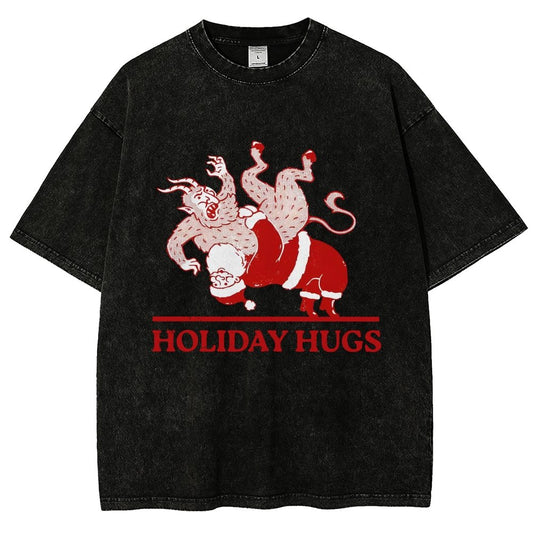 Holiday Hugs Vintage Distressed T-shirt