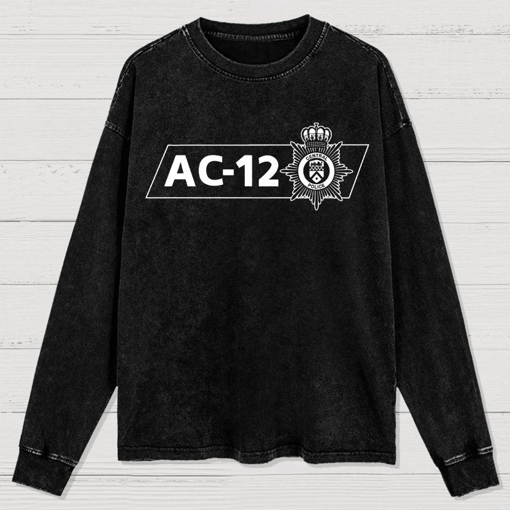 AC-12 Central Police Wear It In The Line Of Duty Washed Long Sleeve Tee