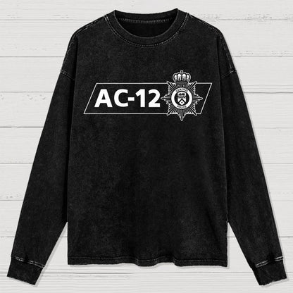 AC-12 Central Police Wear It In The Line Of Duty Washed Long Sleeve Tee