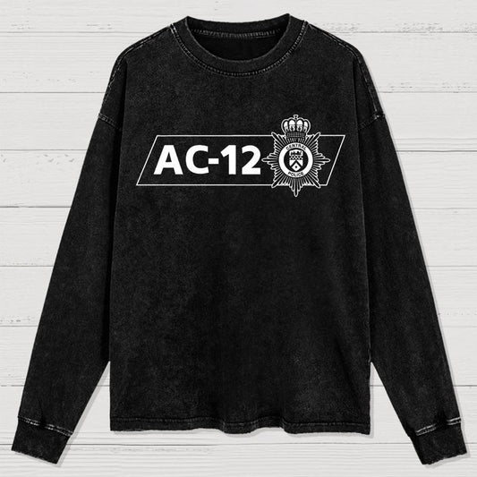 AC-12 Central Police Wear It In The Line Of Duty Washed Long Sleeve Tee