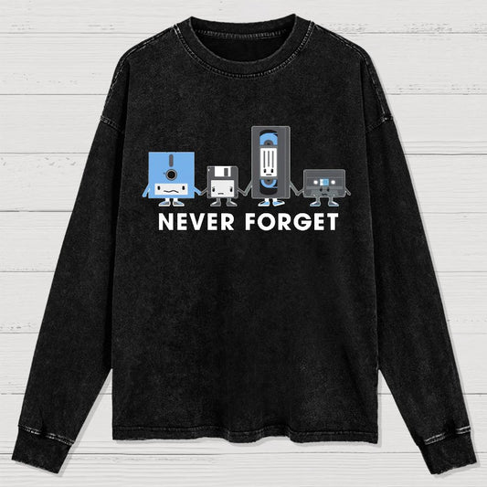 Never Forget Washed Long Sleeve Tee