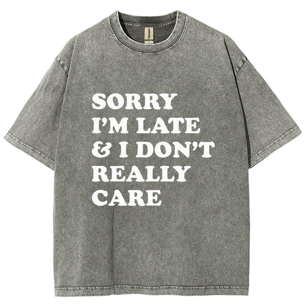 Sorry I'm Late Vintage Distressed T-shirt