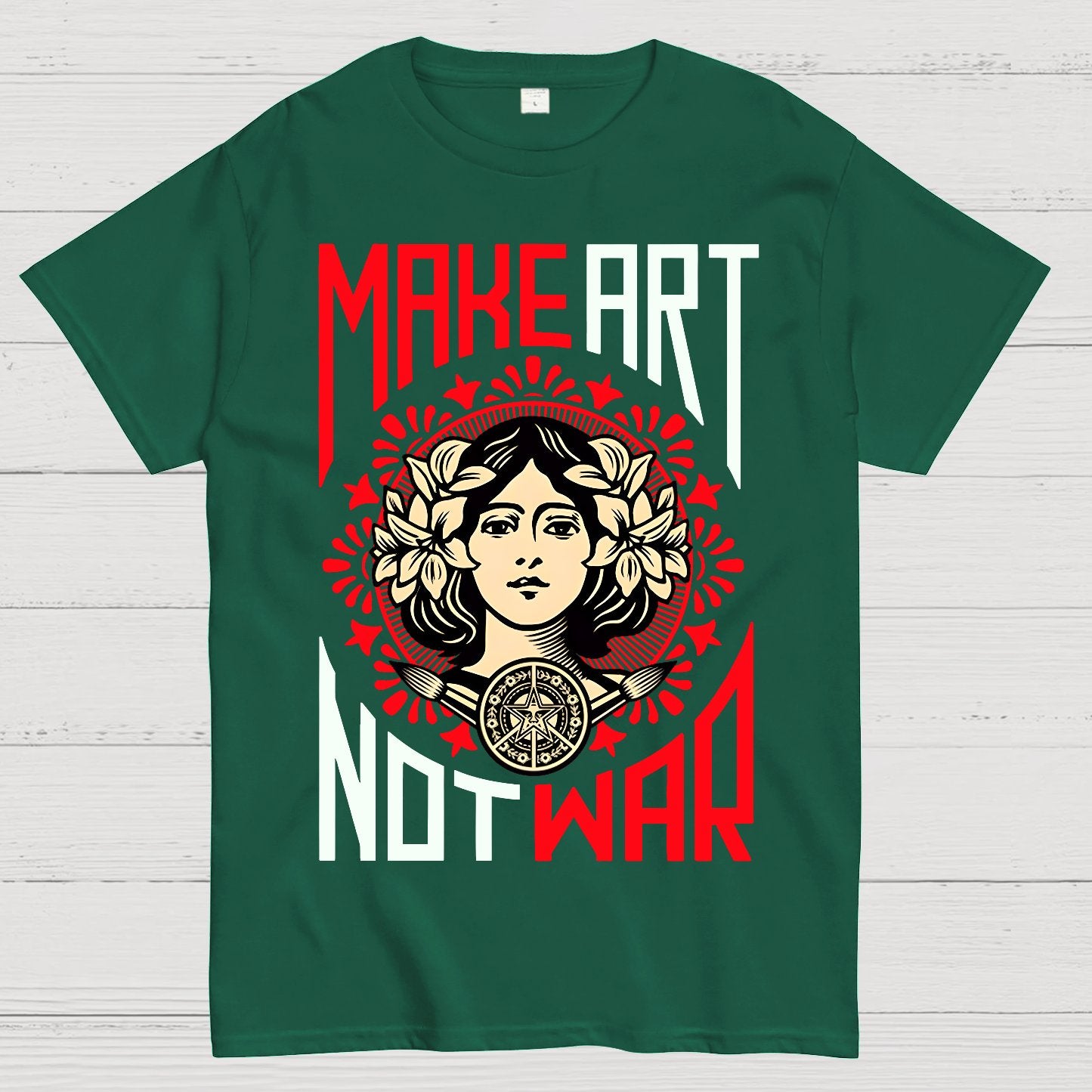 Make Art Not War Geek T-Shirt