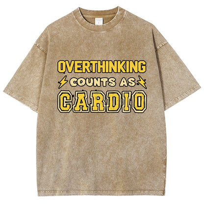 Overthinking Counts As Cardio Vintage Distressed T-shirt