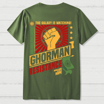 Galactic Resistance Back Printing Geek T-Shirt