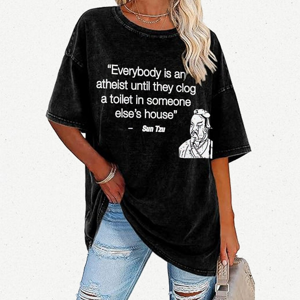 Funny Sun Tzu Saying Vintage Distressed T-shirt
