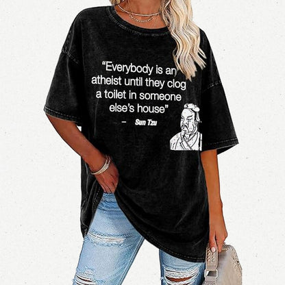 Funny Sun Tzu Saying Vintage Distressed T-shirt