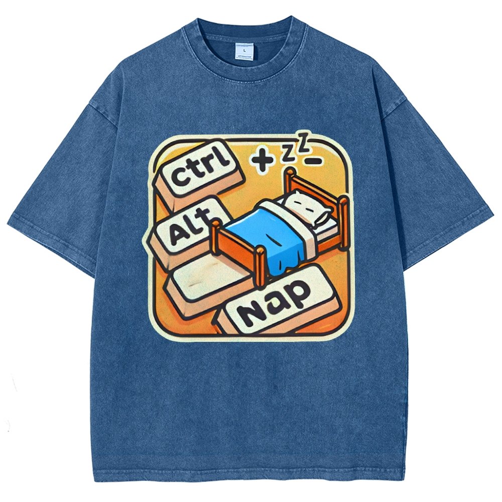 Ctrl+Alt+Nap Vintage Distressed T-shirt