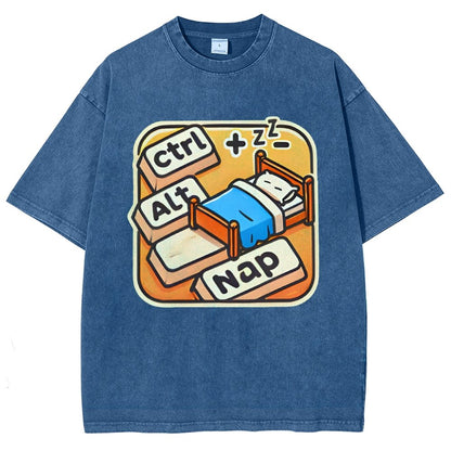 Ctrl+Alt+Nap Vintage Distressed T-shirt