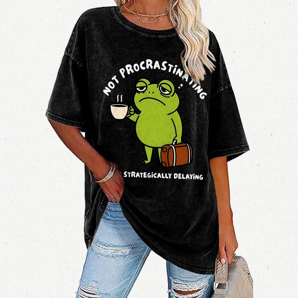 Not Procrastinating Vintage Distressed T-shirt