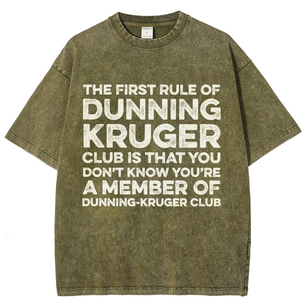 Dunning Kruger Club Vintage Distressed T-shirt
