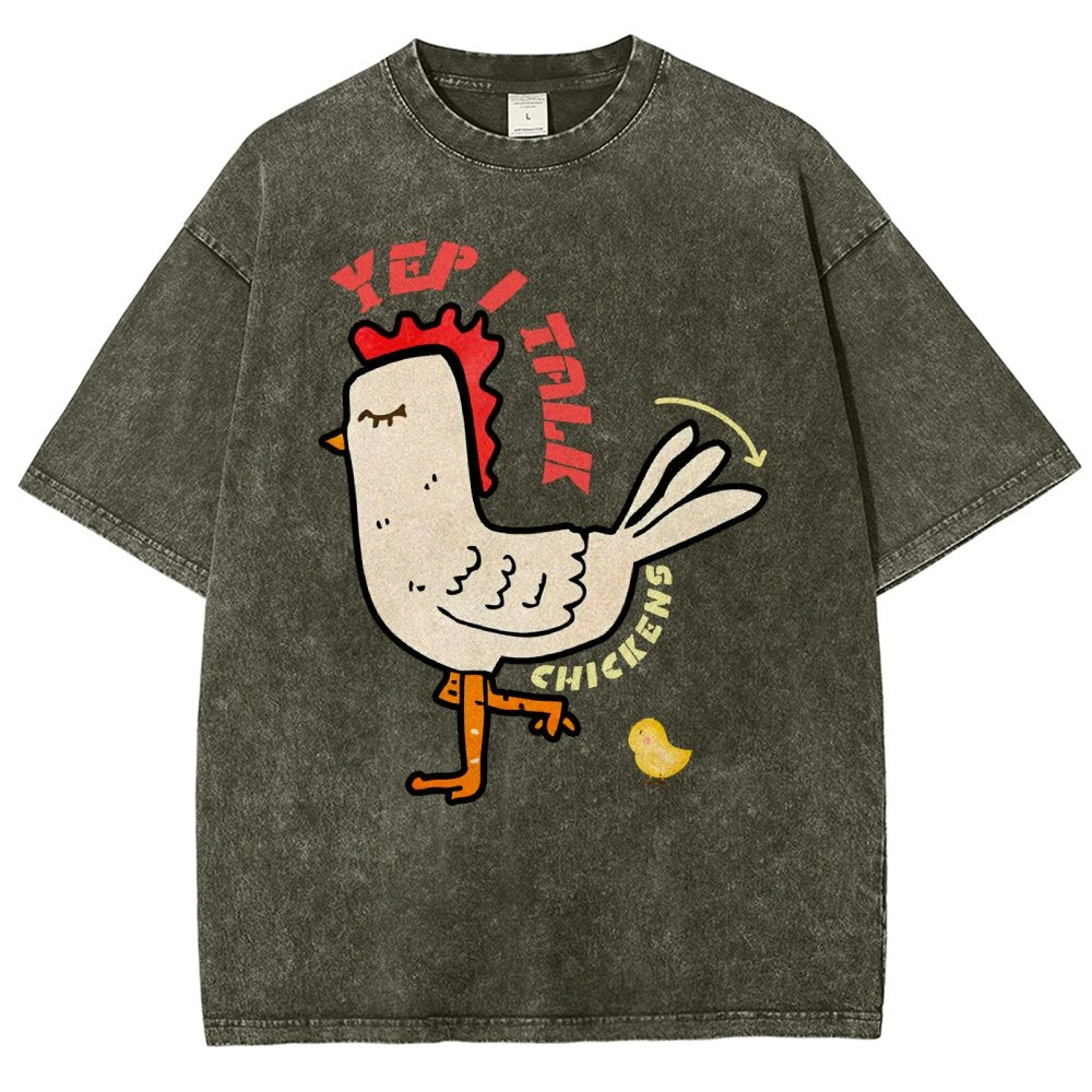 Best Yep I Talk To Chickens Vintage Distressed T-shirt