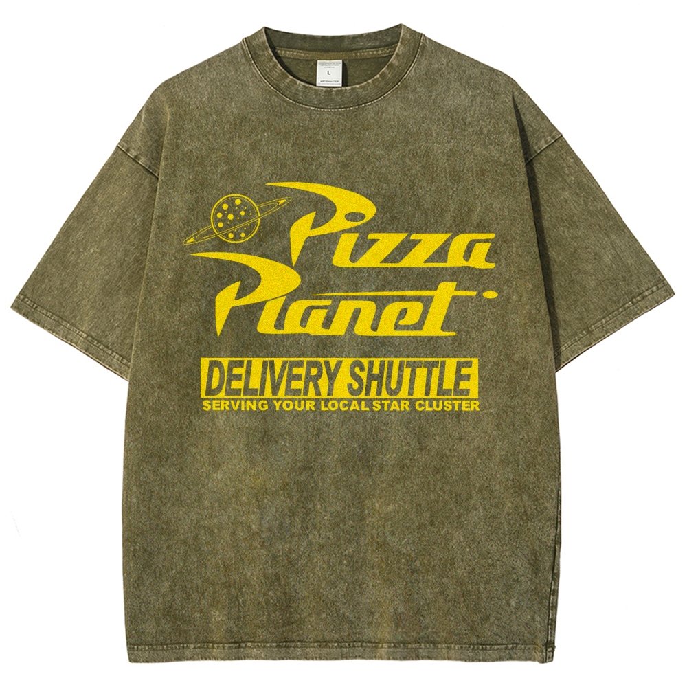 Cosmic Pizza Delivery Vintage Distressed T-shirt