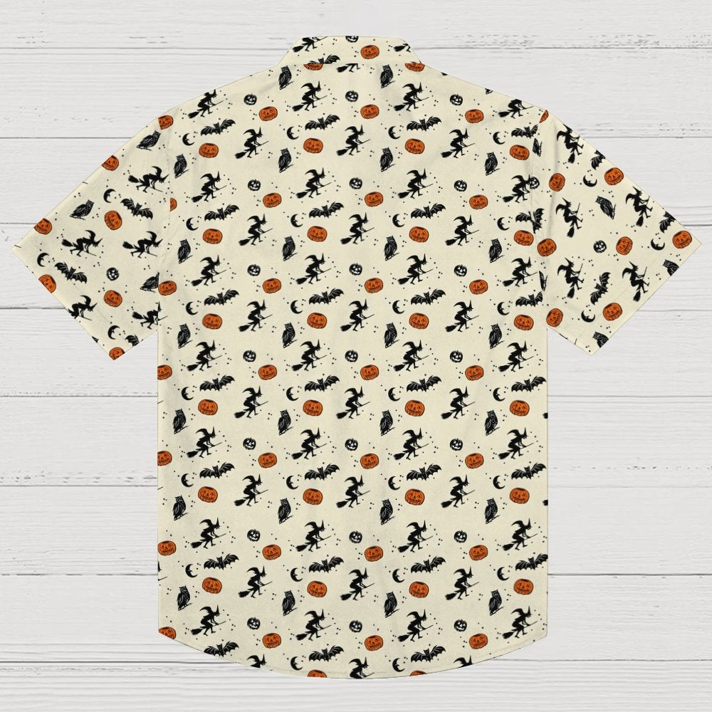 Halloween Witch Riding A Broom Geeky Shirt