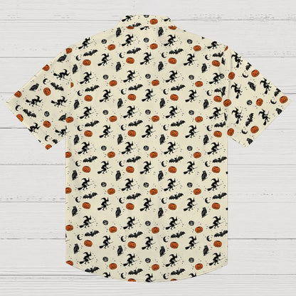 Halloween Witch Riding A Broom Geeky Shirt
