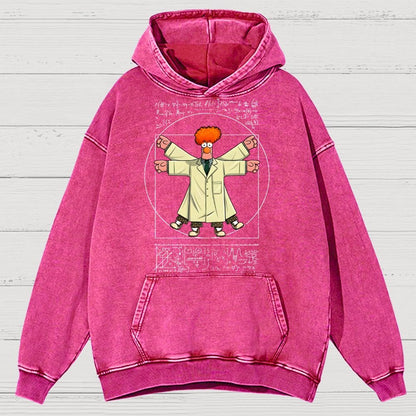 Vitruvian Puppet Vintage Distressed Hoodie