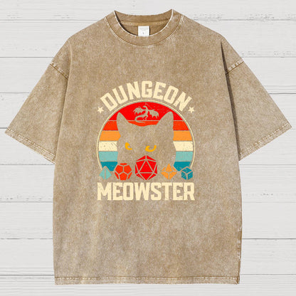 Dungeon Meowster Vintage Distressed T-shirt