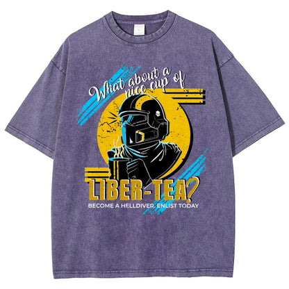 What About A Cup Of Liber-Tea Vintage Distressed T-shirt