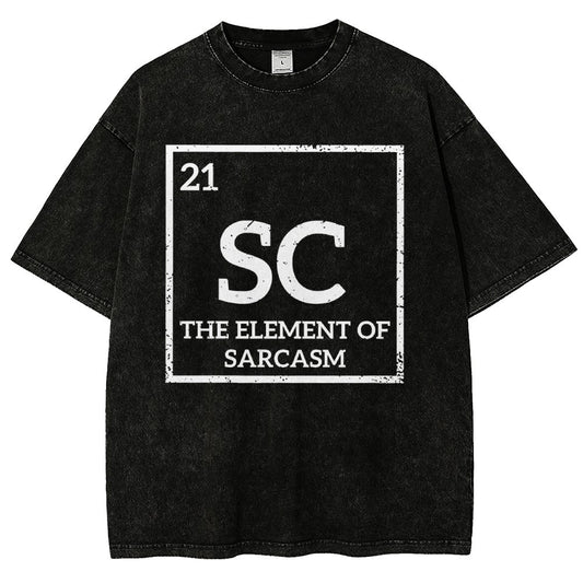 Sc The Element Of Sarcasm Vintage Distressed T-shirt