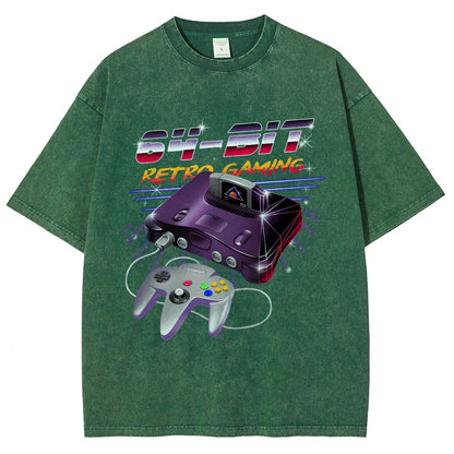 '64-Bit Retro Gaming Vintage Distressed T-shirt