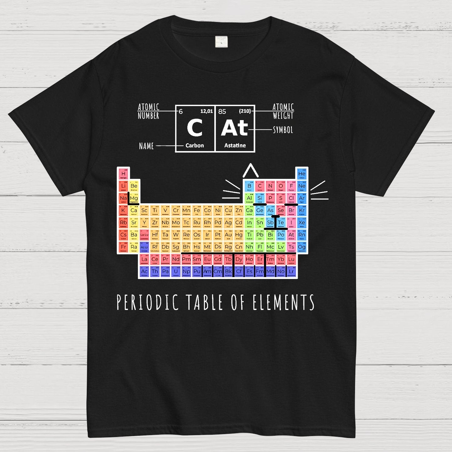 Periodic Table Of Cats Geek T-Shirt