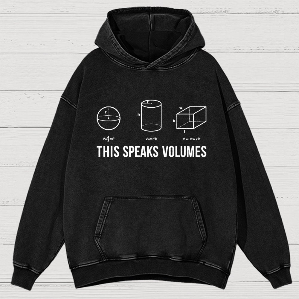 This Speaks Volumes Geometry Vintage Distressed Hoodie