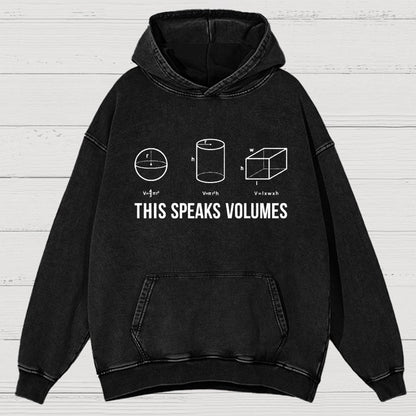 This Speaks Volumes Geometry Vintage Distressed Hoodie