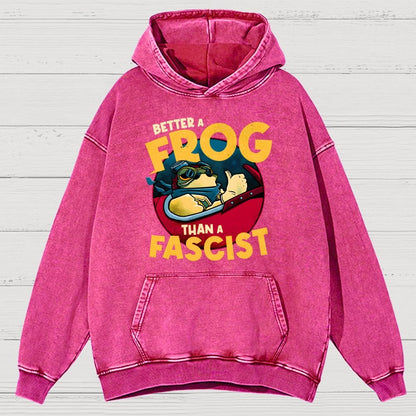 Better A Frog Than A Fascist Vintage Distressed Hoodie