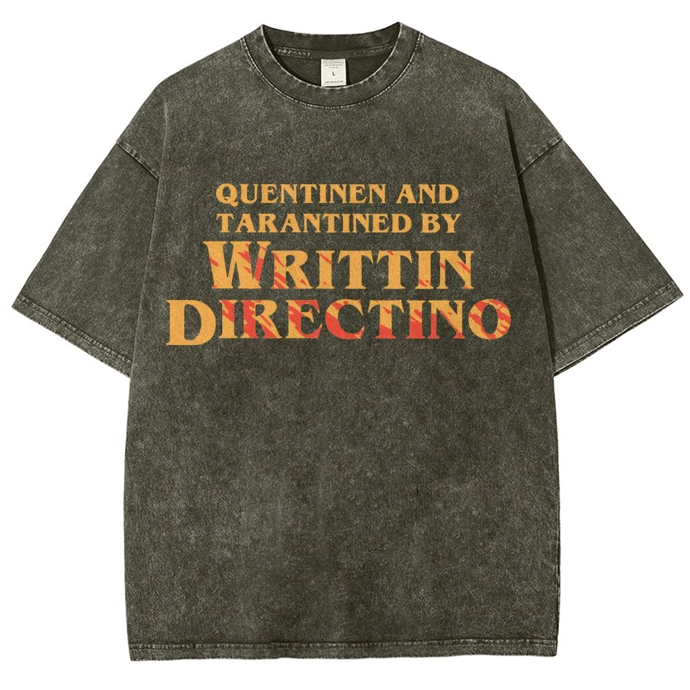 Writtin Directino Vintage Distressed T-shirt