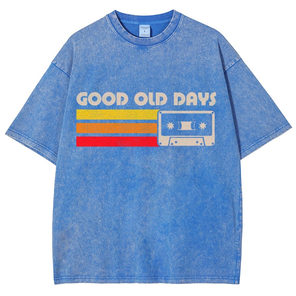 Old Days Vintage Mixtape Vintage Distressed T-shirt