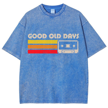 Old Days Vintage Mixtape Vintage Distressed T-shirt
