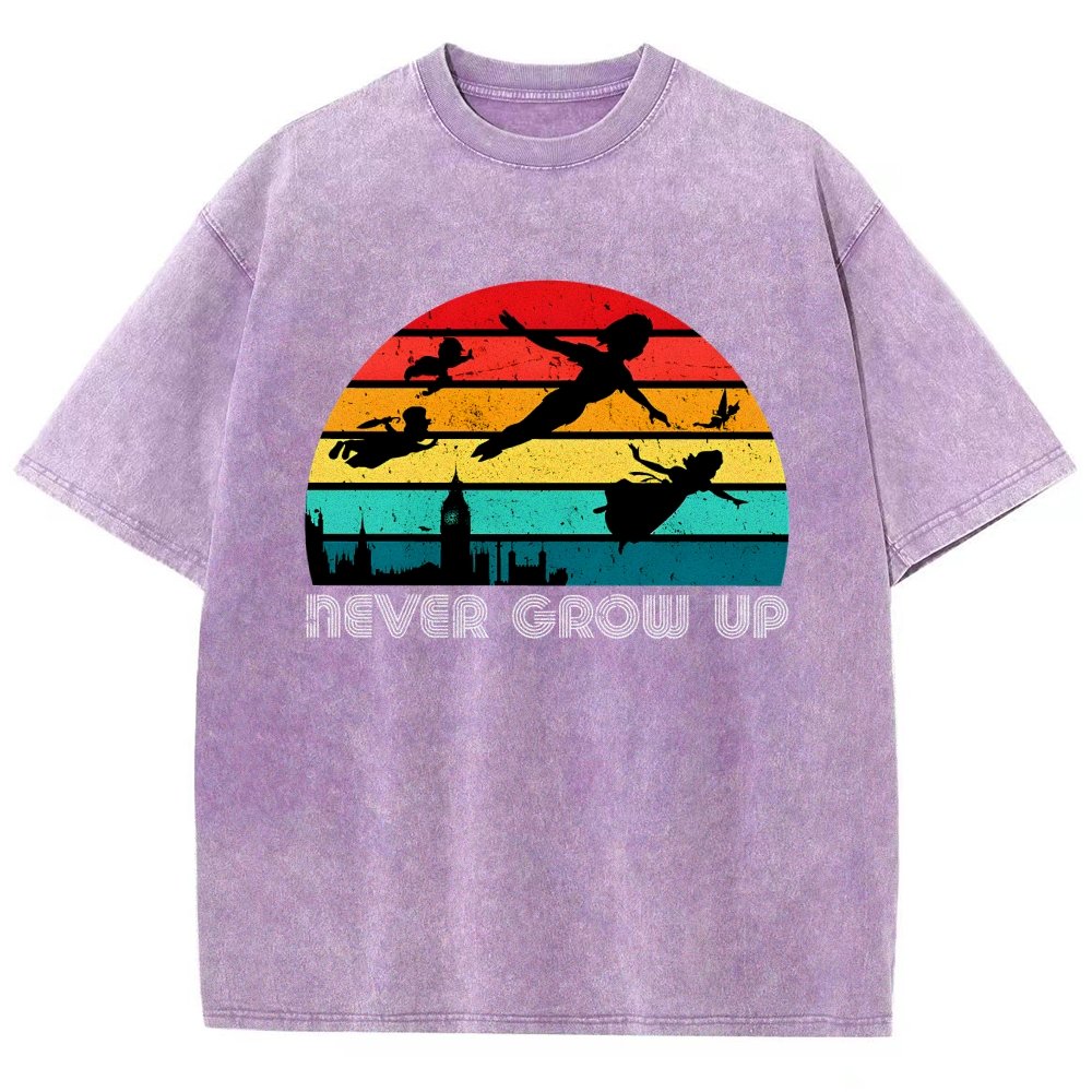 Never Grow Up Vintage Distressed T-shirt