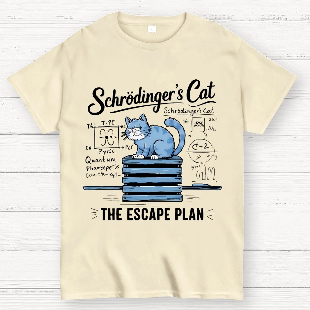 Schrödinger's Cat Of The Escape Plan Science Unisex Geek T-Shirt