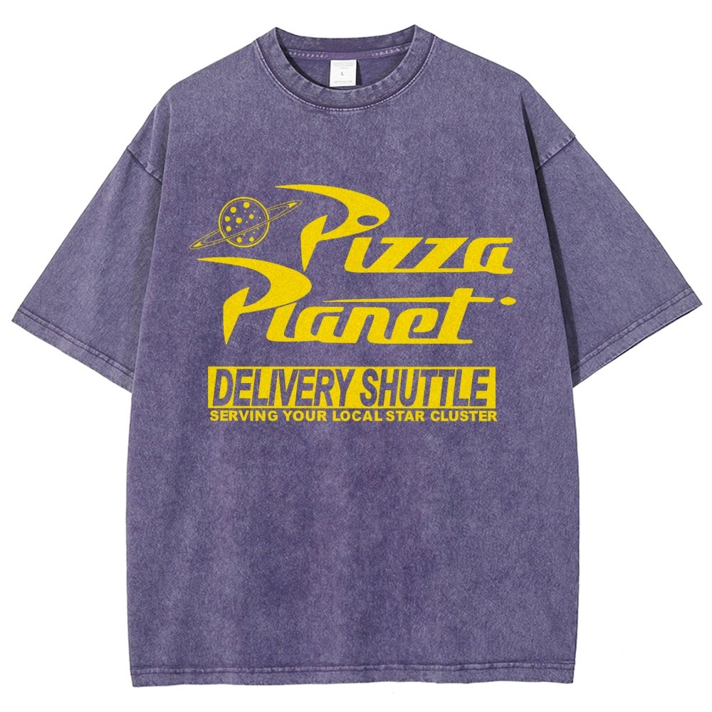 Cosmic Pizza Delivery Vintage Distressed T-shirt