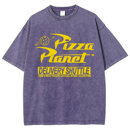 Cosmic Pizza Delivery Vintage Distressed T-shirt