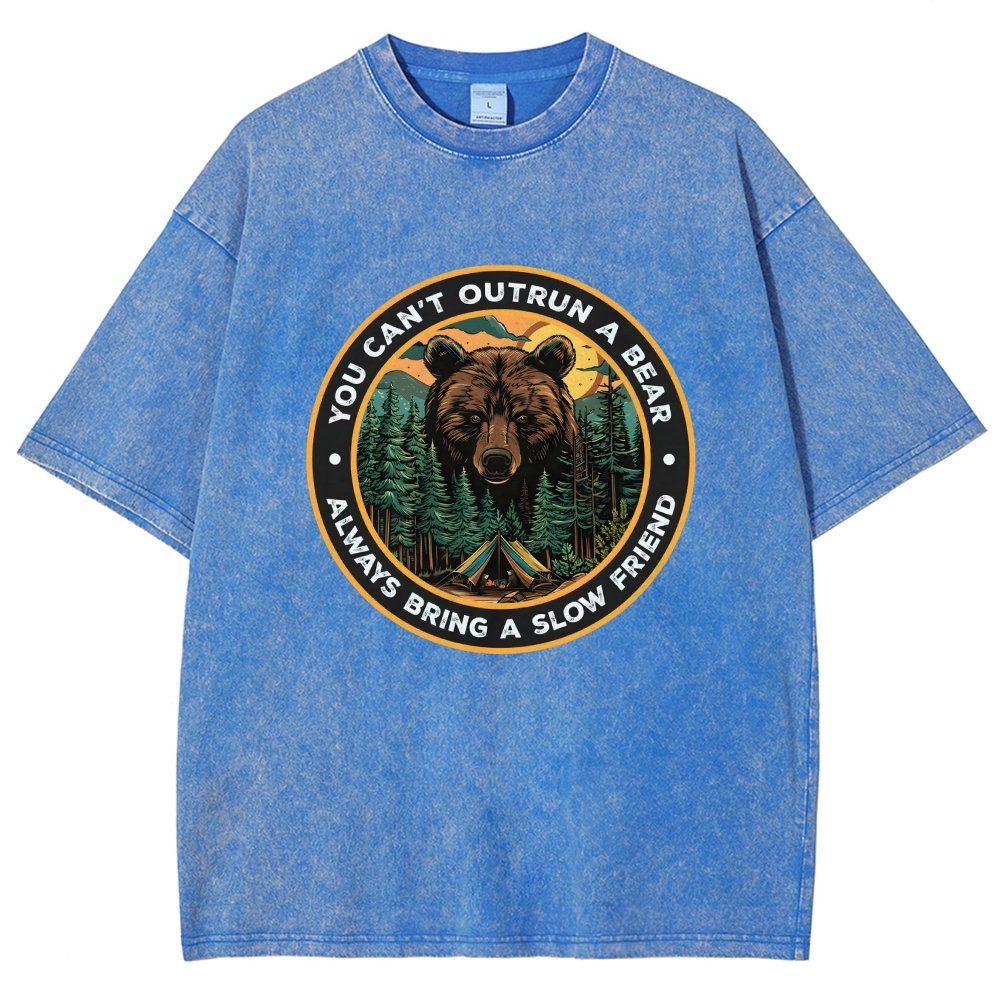 You Can't Outrun A Bear Vintage Distressed T-shirt