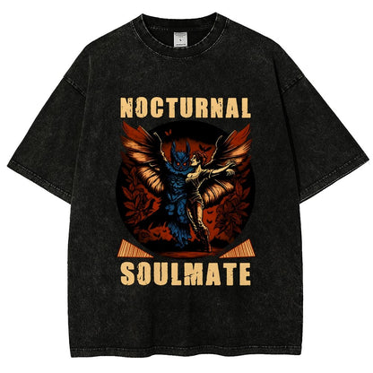 Mothman nocturnal soulmate Vintage Distressed T-shirt