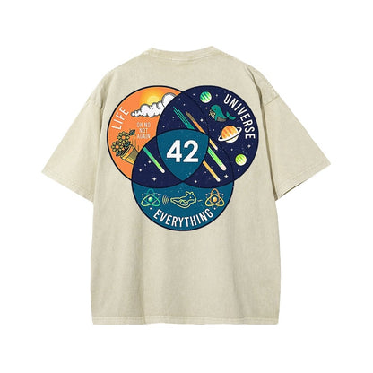 42 Answer to Life Universe and Everything Essential Washed T-shirt