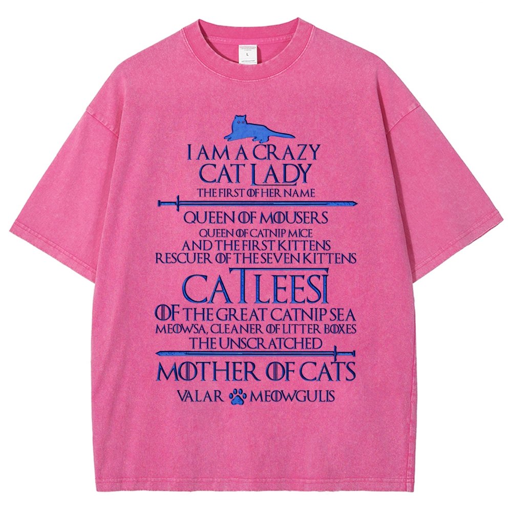 I Am A Crazy Cat Lady Vintage Distressed T-shirt