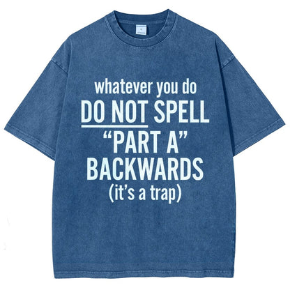 Part A Backwards Vintage Distressed T-shirt