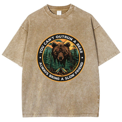 You Can't Outrun A Bear Vintage Distressed T-shirt