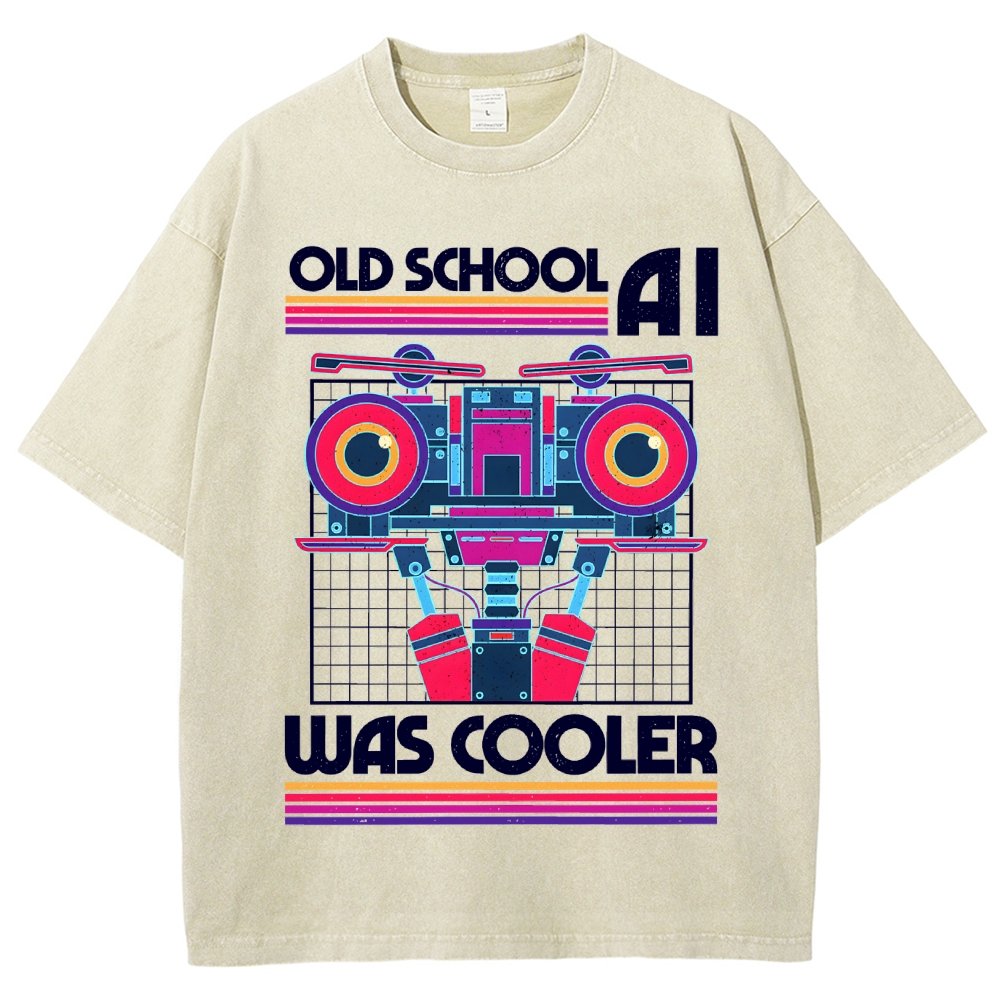Old School AI Was Cooler Vintage Distressed T-shirt