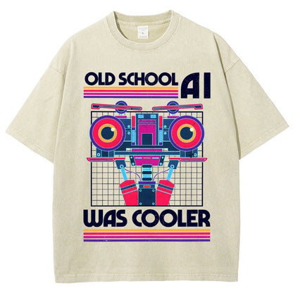 Old School AI Was Cooler Vintage Distressed T-shirt