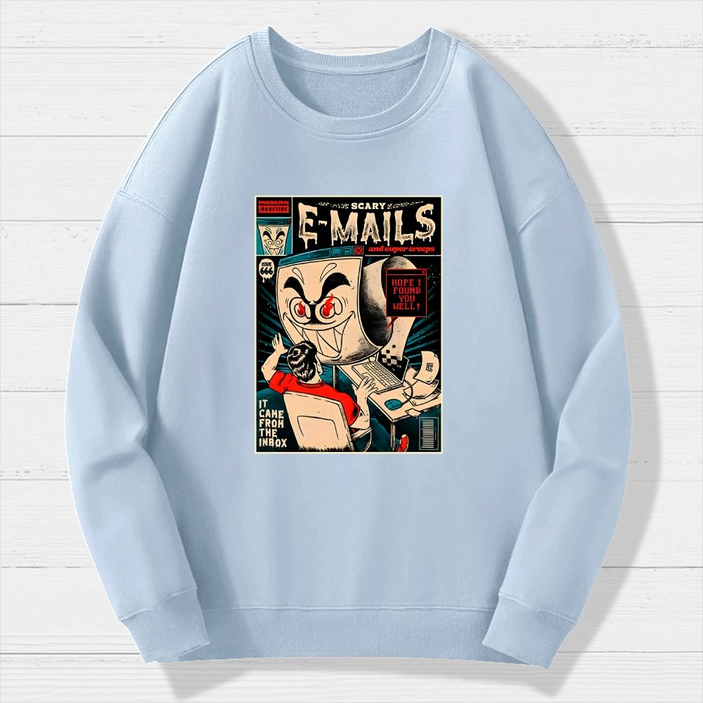 Scary E-mails Geek Cotton Sweatshirt