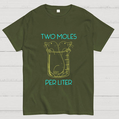 Two Moles Per Liter Chemistry Science Geeky T-Shirt